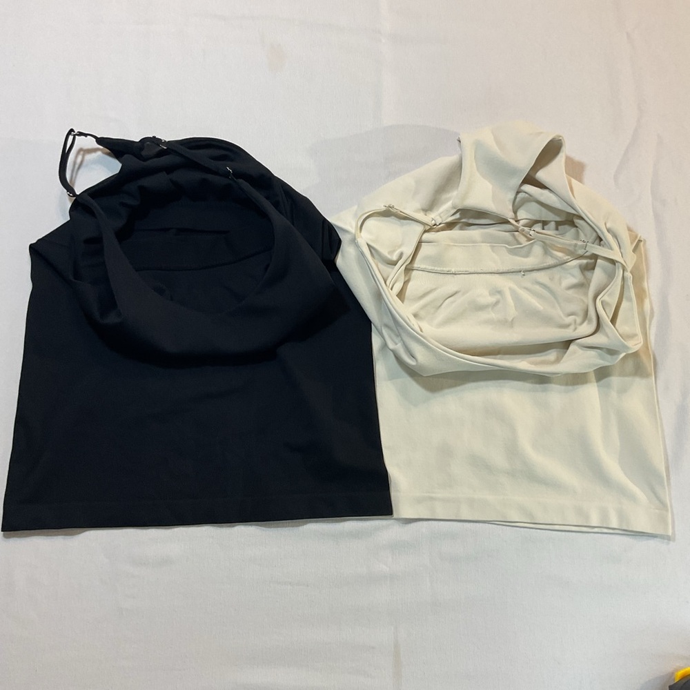 BKE Core (2x Bundle) Womens 1 Black & 1 White Spagetti Strap Tank, Size Small - Picture 8 of 9